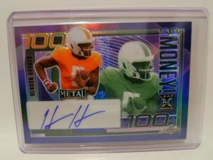 HENDON HOOKER #4 /6 AUTO AUTOGRAPHED SO MONEY LEAF METAL FOOTBALL 2023 - Picture 1 of 2