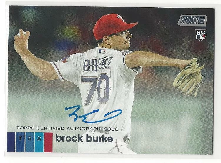 2020 Topps Stadium Club Brock Burke Autograph Auto RC Rookie Texas Rangers 2 - Image 1 of 1