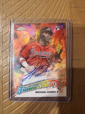 2023 Topps Chrome Michael Harris Future Stars Rookie Auto #FSA-MH RC 01/99 FOTL! - Image 1 of 4