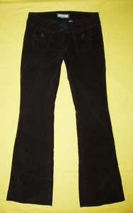 "RARE" Y2K JORDACHE WOMEN'S SUPER CUTE LOW-RISE STRETCH FLARE BLACK PANTS SIZE 7 - Picture 1 of 5