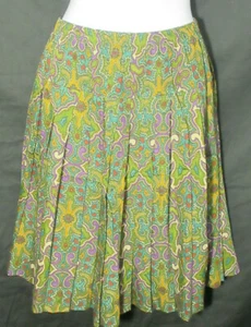 Vintage Ruff Hewn Skirt Pleated Stretchy Elastic High Waist Just Above Knee 80's - Picture 1 of 11