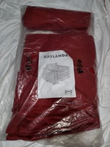 1999 IKEA KARLANDA Swivel Chair Armchair Cover Slipcover Dark Red 18861 Linen - Picture 1 of 19