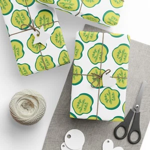 Frische Gurkenchips Premium umweltfreundliches dekoratives Geschenkpapier - Bild 1 von 17