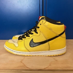 Scarpe da skate Nike SB Dunk High Premium Wet Floor taglia 11 giallo/nero streetwear - Foto 1 di 12
