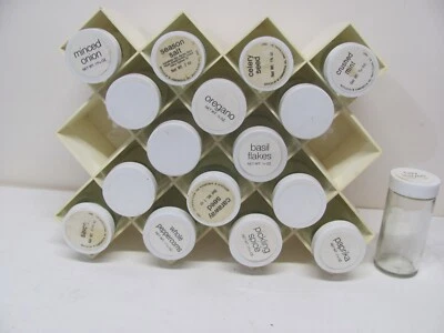 Vintage COPCO MCM Honeycomb Wall 18 Space Spice Rack Midcentury White Plastic - Image 1 of 4