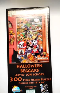 Sunsout Pre-Sorted 300 Large Piece Puzzle "Halloween Beggers" - Picture 1 of 2