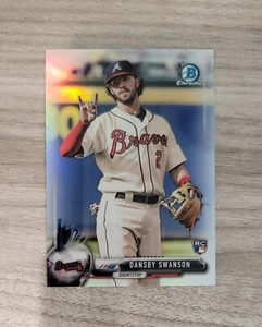 2017 Bowman Chrome Refractor 222/499 RC (Dansby Swanson #86) Rookie of Braves - Picture 1 of 3