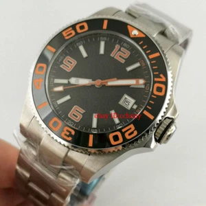 43 mm estéril esfera esmerilada cerámica cristal zafiro fecha automático para hombre reloj de pulsera - Imagen 1 de 6