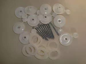 10mm POLYCARBONATE SHEET FIXING BUTTONS WHITE - 5 PACKS OF 10 (50 No) - Picture 1 of 3