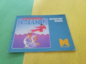 Karate Champ Nintendo NES Manual Only ~ Instruction Booklet