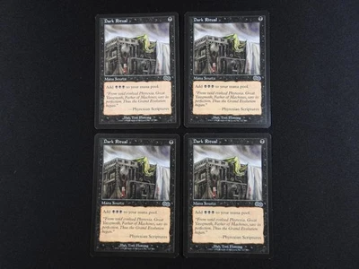 4x Dark Ritual LP/MP [Urza's Saga] #1 Mtg Magic Free Tracking! - Image 1 of 2