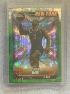 2024-25 Topps Cromo Zafiro #71 Josh Hart Verde/99 Knicks - Imagen 1 de 2