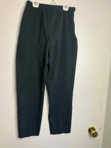 Vintage 80s 90s Stringbean High Waisted Striped Trousers Pants USA -Size 5 - Picture 1 of 5