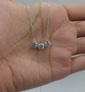 2.50Ct Round Cut Lab Created Diamond Pendant 14K White Gold Plated Free Chain - Picture 1 of 3