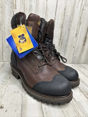 Nuevo Chippewa Para Hombres 8 Pulgadas Chocolate Engrasado WP Ins Bota Leñadora Marrón 8.5 M 55050 Foto 1 de 4