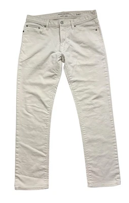 Jeans de viaje Banana Republic para hombre talla 31x29 blanco perla calce ajustado recto Foto 1 de 4