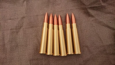 6x 3D Printed Replica historical Bullets shells Cosplay Prop .303 british ww2 - Image 1 of 3