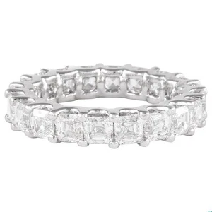 Alexander Beverly Hills 4,12ct Asscher Diamant D/E VVS Eternity Band Platin - Bild 1 von 4