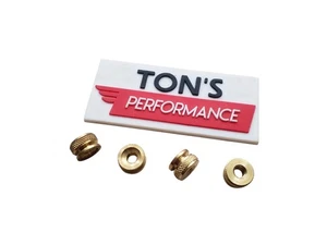 (4) Metric 4mm M4 Old Style Replacement Brass Thumb Nuts Spark Plugs Plug Nut - Picture 1 of 9