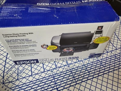 EPSON Stylus Photo R320 Ink Jet Printer - New in Box - Direct CD/DVD Printing - Image 1 of 4