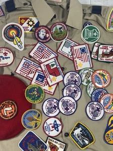 35 Vtg BSA Boy Scout Patches Shirt Hat 1970s Camporee Bicentennial Klondike Ohio - Picture 1 of 15