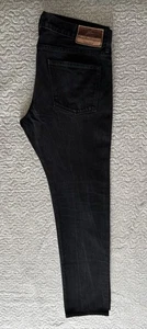 Men’s J.Crew Style 484 Original Black Japanese Denim Jeans Preowned W34/35 L32 - Picture 1 of 24