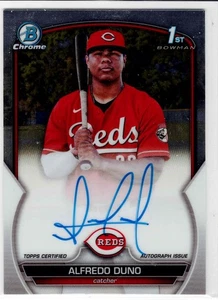 Autógrafo Alfredo Duno Cincinnati Reds 2023 Bowman cromado 1er Bowman - Imagen 1 de 2