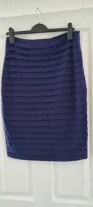 New Without Tags Linea Blue Pencil Skirt Size 12 - Picture 1 of 5