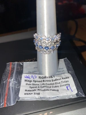 Bomb Party Delicates Talla 7 "Alas extendidas a través de Amanecer Sin Fin" Espinela Circón Azul Foto 1 de 3