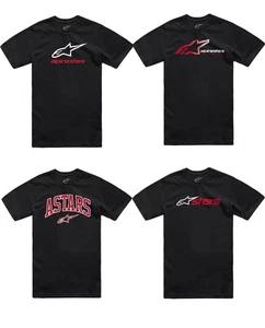 Alpinestars Mens T-Shirt Graphic Logo Print Cotton Motorcycle Casual Tee - Picture 1 of 14