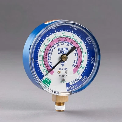 黄色夹克 49118 A2L 歧管规蓝色,3-1/8 英寸(80 毫米)R-32/454B/410A PSI °F 华氏 — 第 1/3 张图片