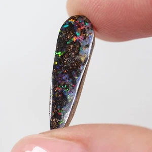 Natural Australian Boulder Opal  7.24 ct, Solid Winton Opal 7.5 x 25 x 4.5mm - Imagen 1 de 8