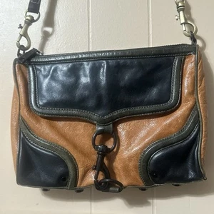 Rebecca Minkoff Brown, Black, Olive Green Crossbody Bag With Adjustable Strap - Picture 1 of 11