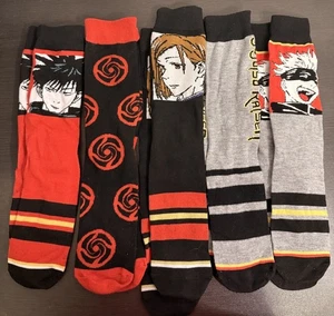 Jujutsu Kaisen set of 5 Crew Socks - Picture 1 of 5