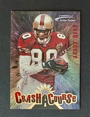 1997 Action Packed CRASH COURSE Embossed Jerry Rice 18 HOF A Living Legend RARE. - Image 1 of 2