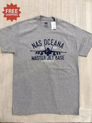 US Navy Naval Air Station NAS Oceana “Master Jet Base” Virginia T Shirt - Sz L - Image 1 of 3