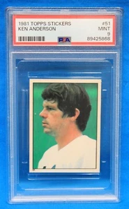 1981 TOPPS STICKERS # 51 Ken Anderson PSA 9 MINT # 89425868 CINCINNATI BENGALS ! - Picture 1 of 2