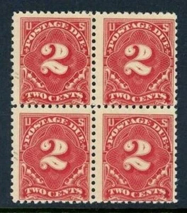 J62 - 2c Postage Due Block of 4 Mint NH Cat $36 "Read" - Picture 1 of 2