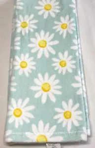 CUISINART KITCHEN TOWELS (2) BLUE DAISIES 16 X 28 100% COTTON NIP - Picture 1 of 2