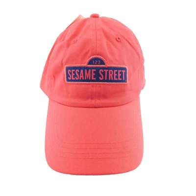 Nuevo con etiquetas Gorra de béisbol rosa con logotipo de Plaza Sésamo talla sombrero para adulto Foto 1 de 3