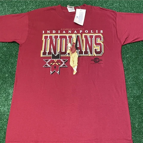 Vintage Indianapolis Indians Baseball Minor League MLB 1998 Shirt Mens M NWT Cover