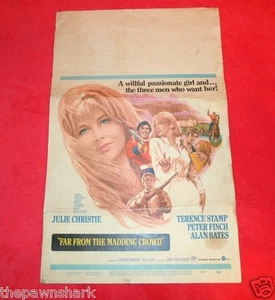 *Raro* Póster original de la película 1968 "Lejos de la multitud enloquecida" Julie Christie - Imagen 1 de 4
