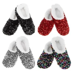 Women's Sequins Slippers Snoozies Size Large 6-7 - Picture 1 of 1