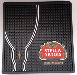 1 - Stella Artois Beer Bar Spill Mat Rubber Coaster 12"x12" Square - Picture 1 of 3