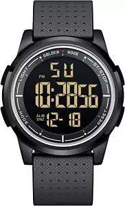 Ultra-Thin Minimalist Sports Waterproof Digital Watches Men with Wide-Angle Disp - Picture 1 of 12