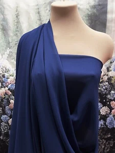 DOUBLE CREPE GEORGETTE FABRIC ROYAL 1148 60" BTY CLOTHING, SEMI SHEER - Picture 1 of 12