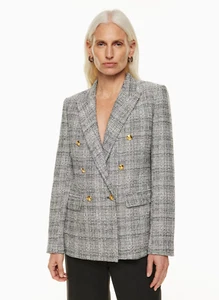 Aritzia Babaton Index Blazer Double-breasted blazer Size XL NWT Black White MLG - Picture 1 of 16