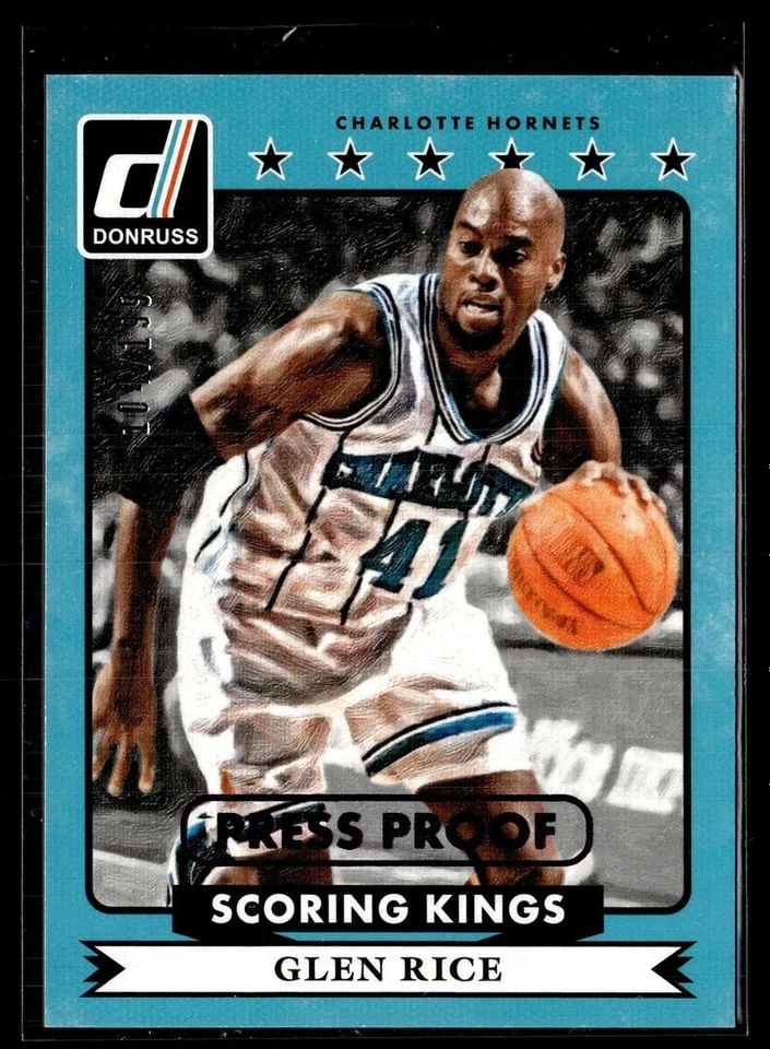 2014-15 DONRUSS PURPLE PRESS PROOF /199 SCORING KINGS GLEN RICE HORNETS — 第 1/1 张图片