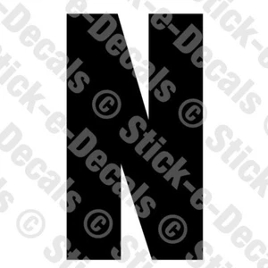 JERSEY LETTER N Vinyl Die Cut Decal Sticker Sport Athlete Alphabet Text - RSD - Picture 1 of 2