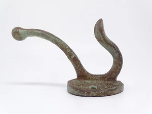 Wandhaken Antik Stil grün braun Gusseisen Kleiderhaken Metall Garderobenhaken - Picture 1 of 6